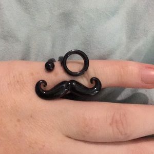 Pringle man black costume ring.